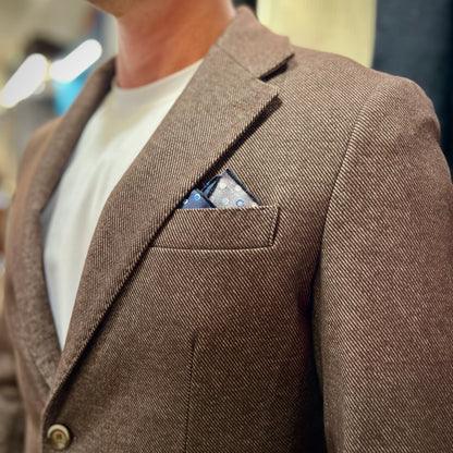 ORIALI – giacca sartoriale marrone con trama