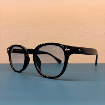 STEPH – occhiali neri lente azzurra