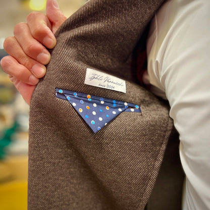 ORIALI – giacca sartoriale marrone con trama