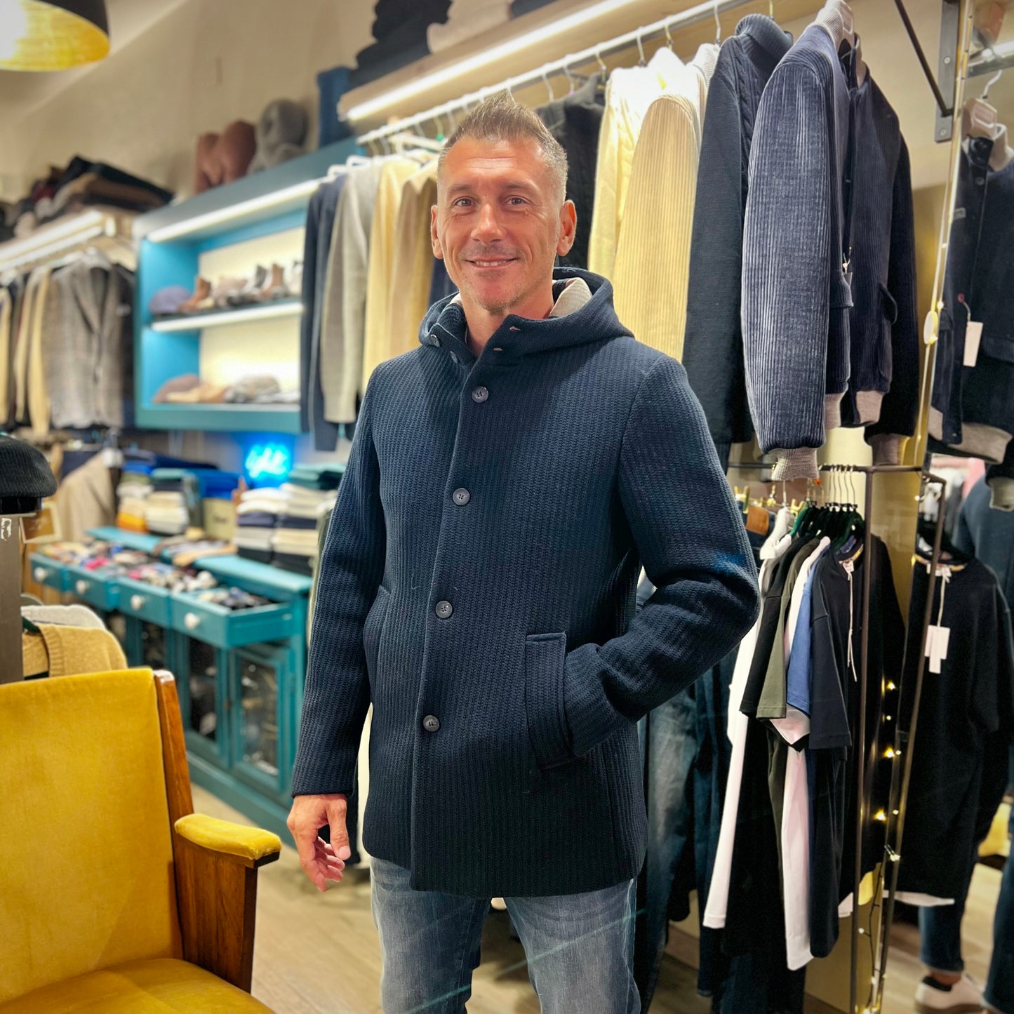 ZANETTI – giacca sartoriale blu lana