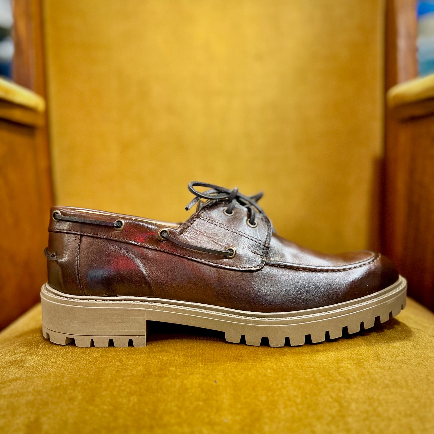 BOBBY - barchetta pelle carroarmato