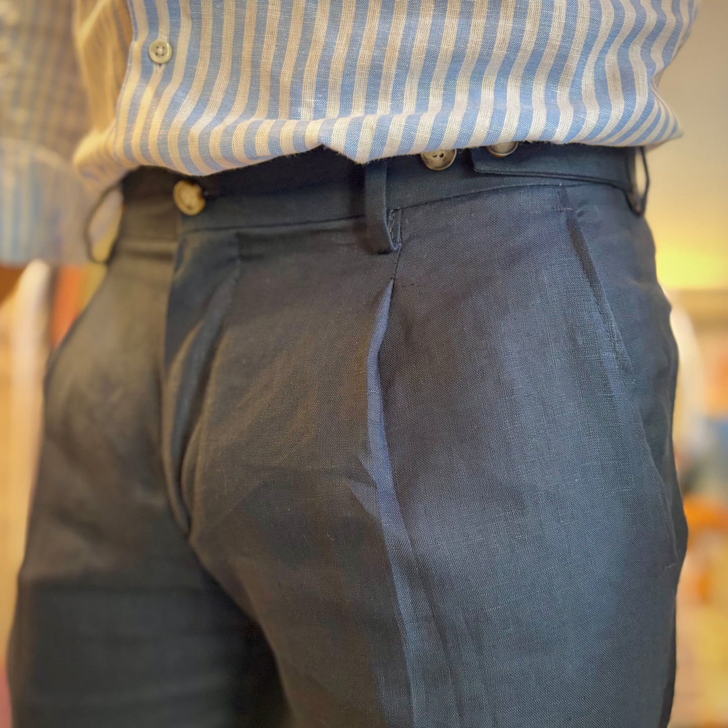 MOU - pantalone lino sartoriale