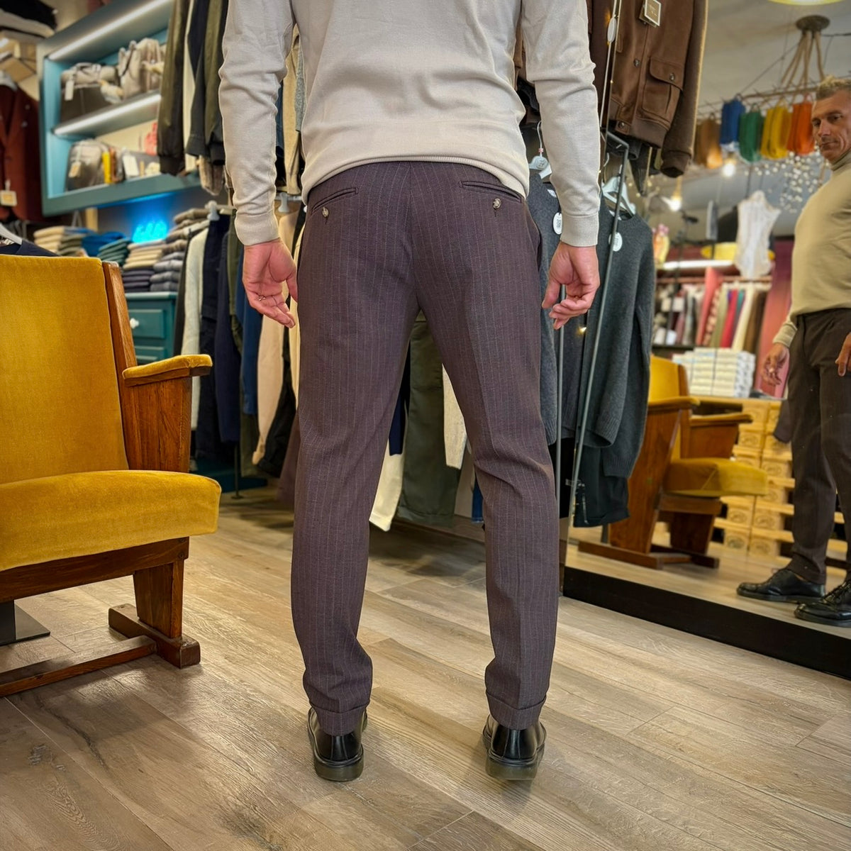JENNA – pantalone gessato sartoriale