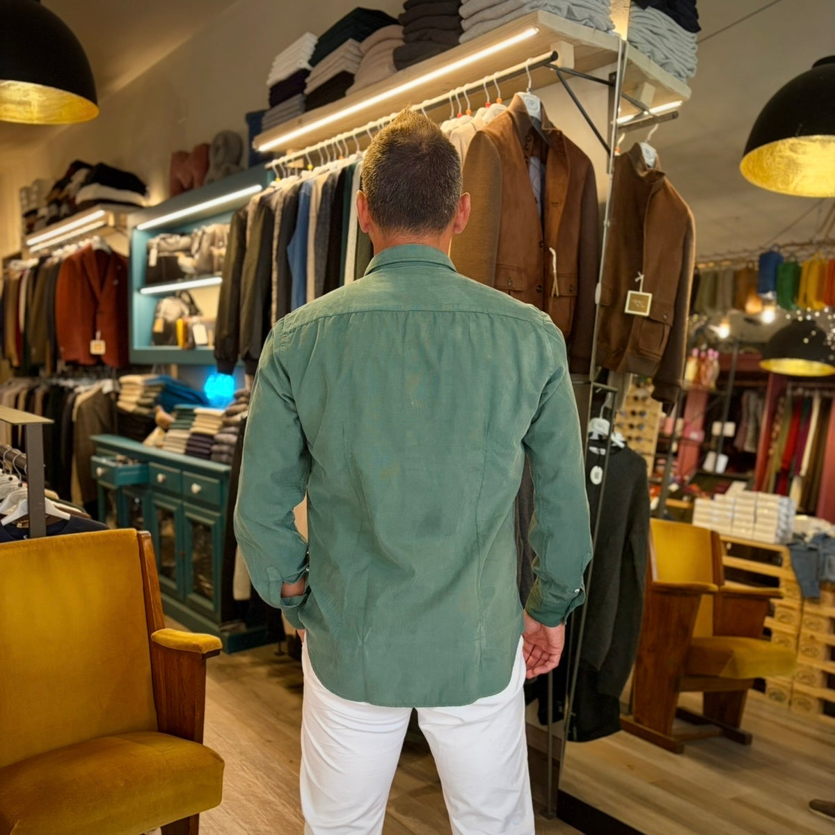 BREHME – camicia costine velluto sartoriale