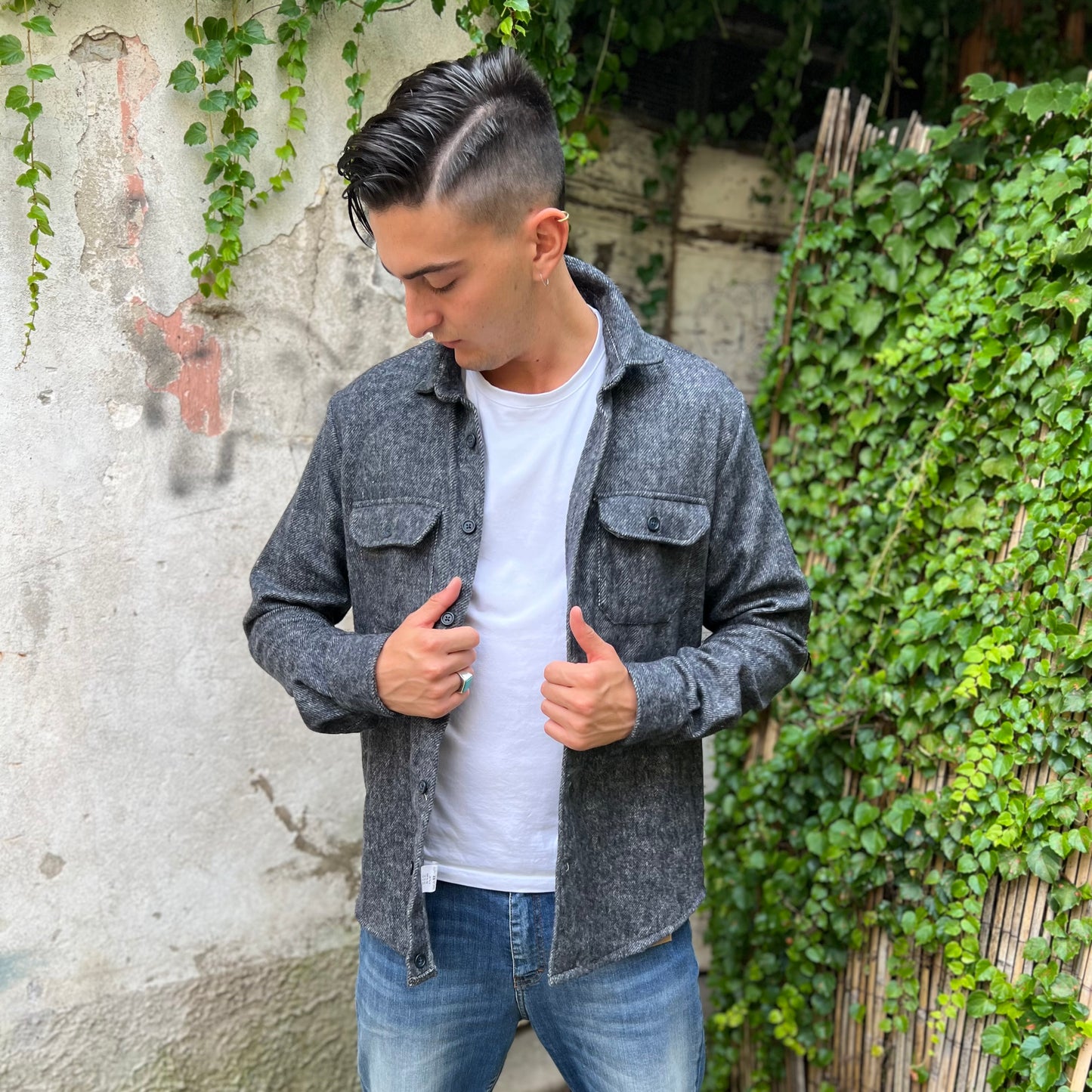 CAMPBELL - camicia oversize lana