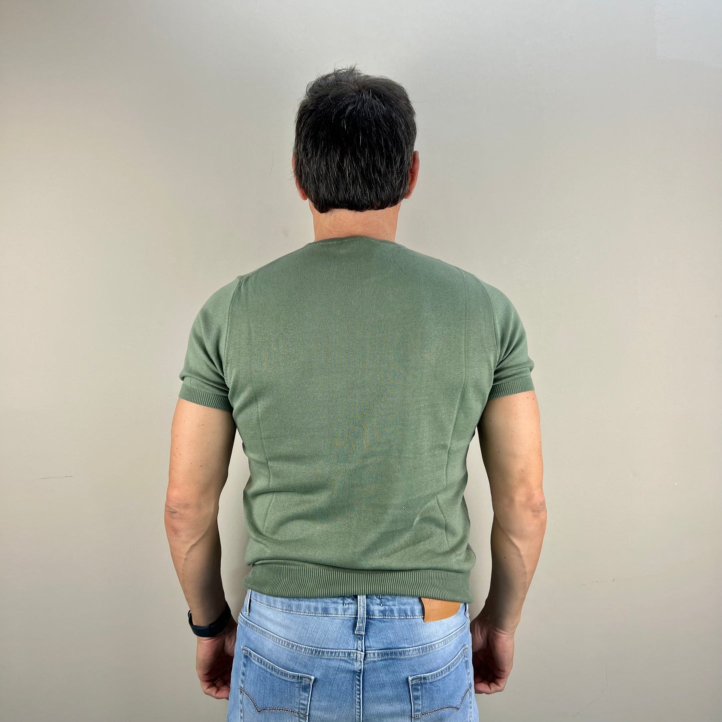 ISACK - t-shirt in maglia sartoriale