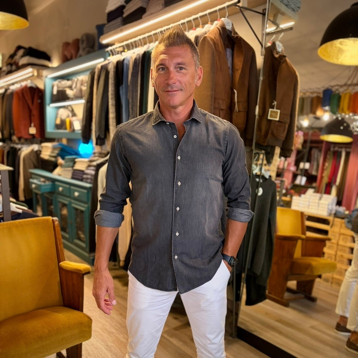 ICON MAN – camicia jeans sartoriale