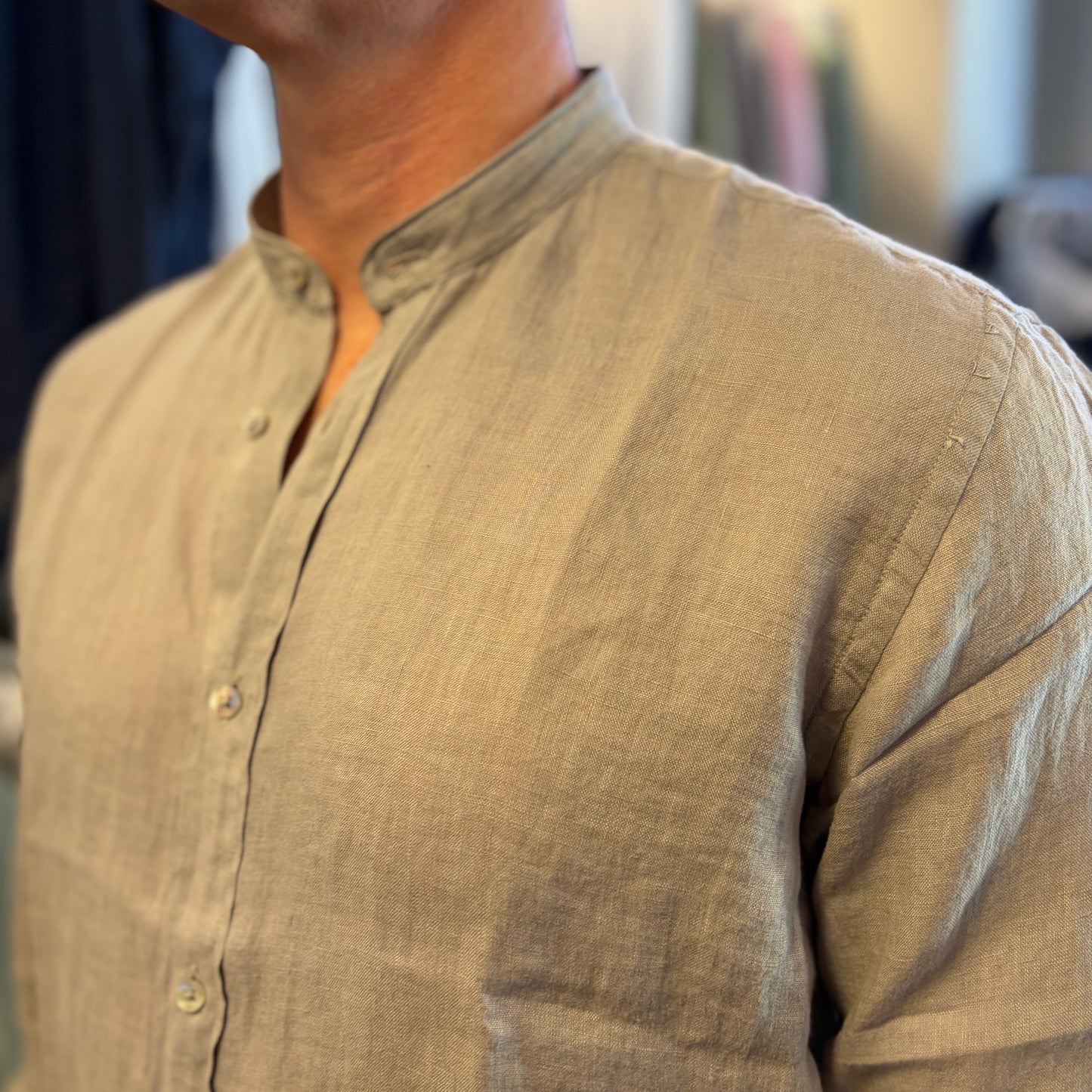 MOU KOREANA - camicia lino sartoriale koreana