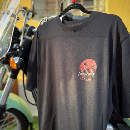 THAT’S LIFE - t-shirt nera heavy con stampa