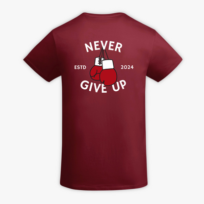 BOXE - t-shirt bordeaux con stampa