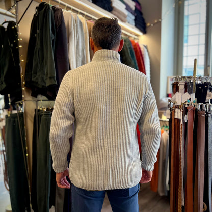 PLATINI – giacca in maglia sartoriale