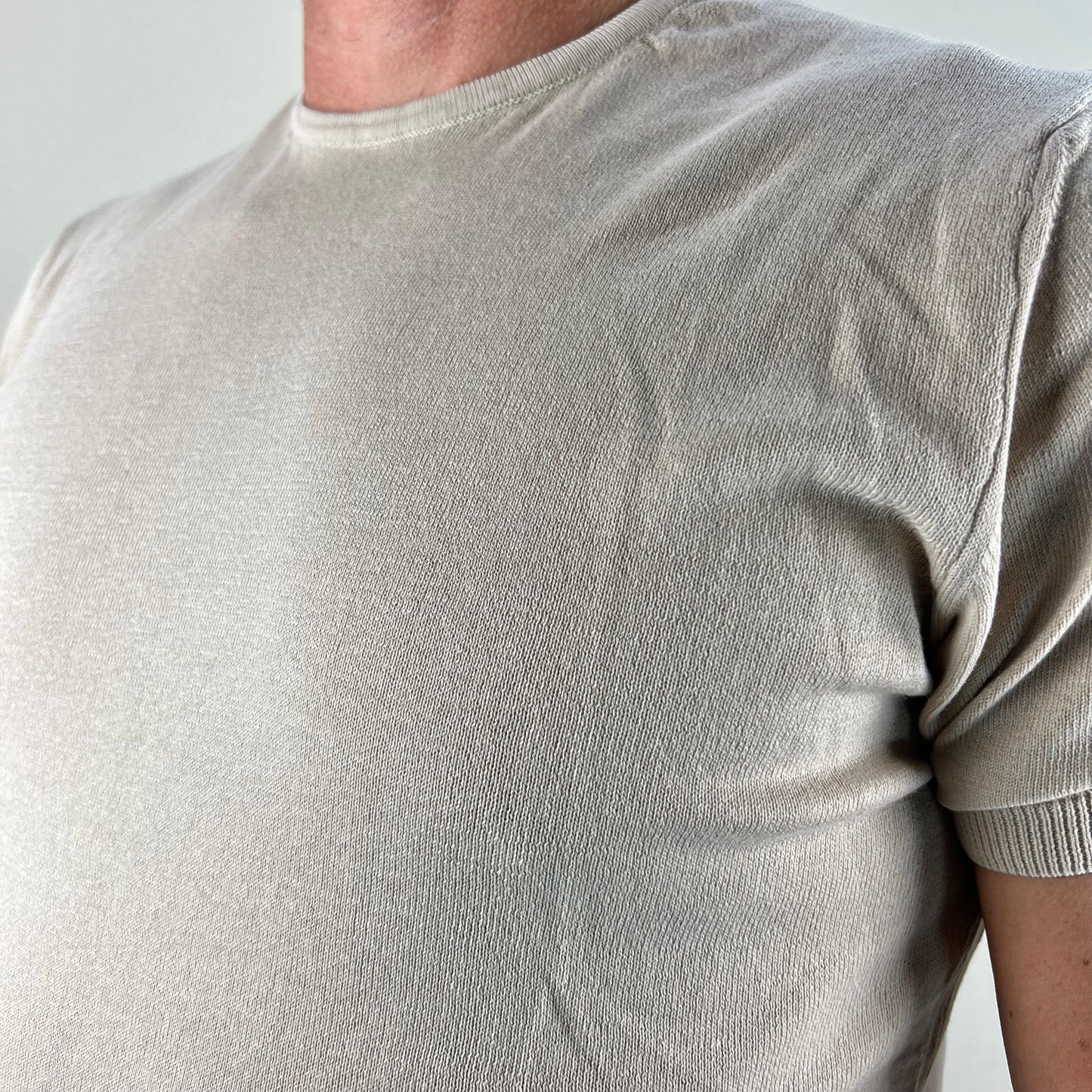 ISACK - t-shirt in maglia sartoriale