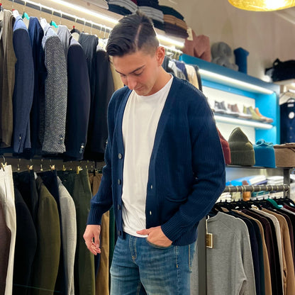 RICHARD – cardigan in maglia sartoriale