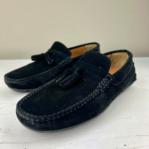 BIAGIO – mocassino camoscio con nappine