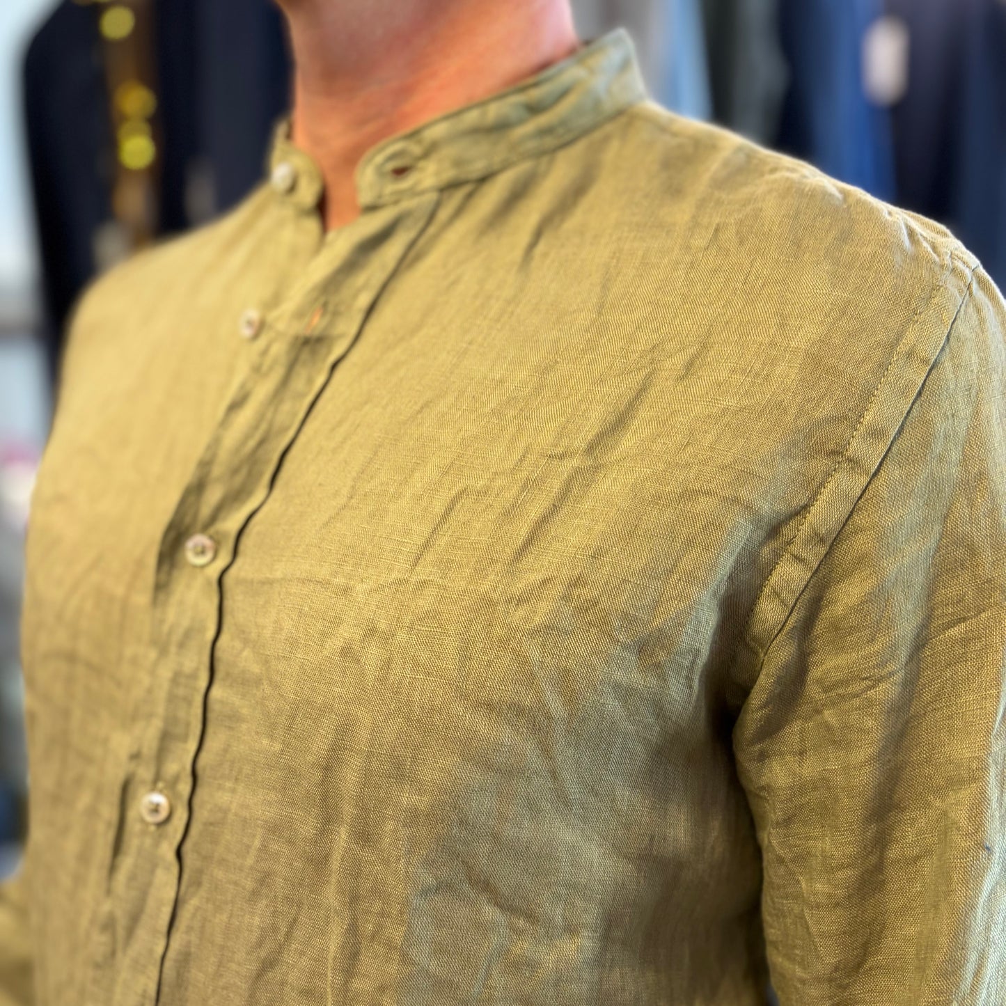 MOU KOREANA - camicia lino sartoriale koreana