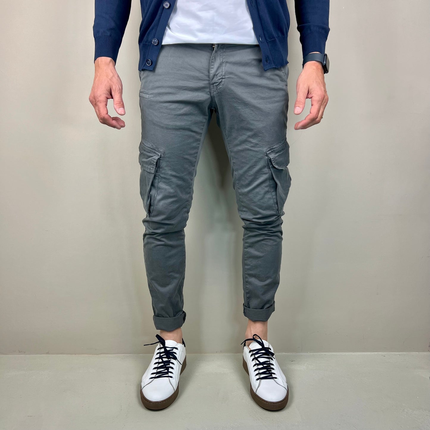 TRAPATTONI – pantalone cargo sartoriale leggero