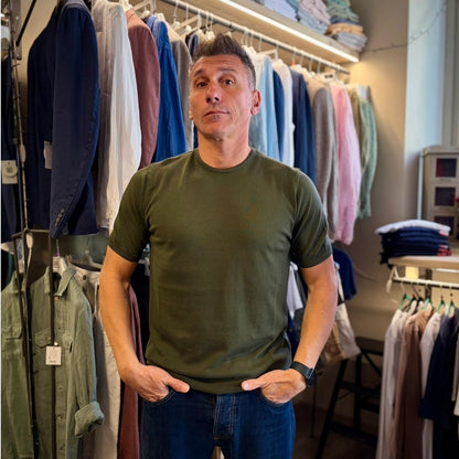 ISACK - t-shirt in maglia sartoriale