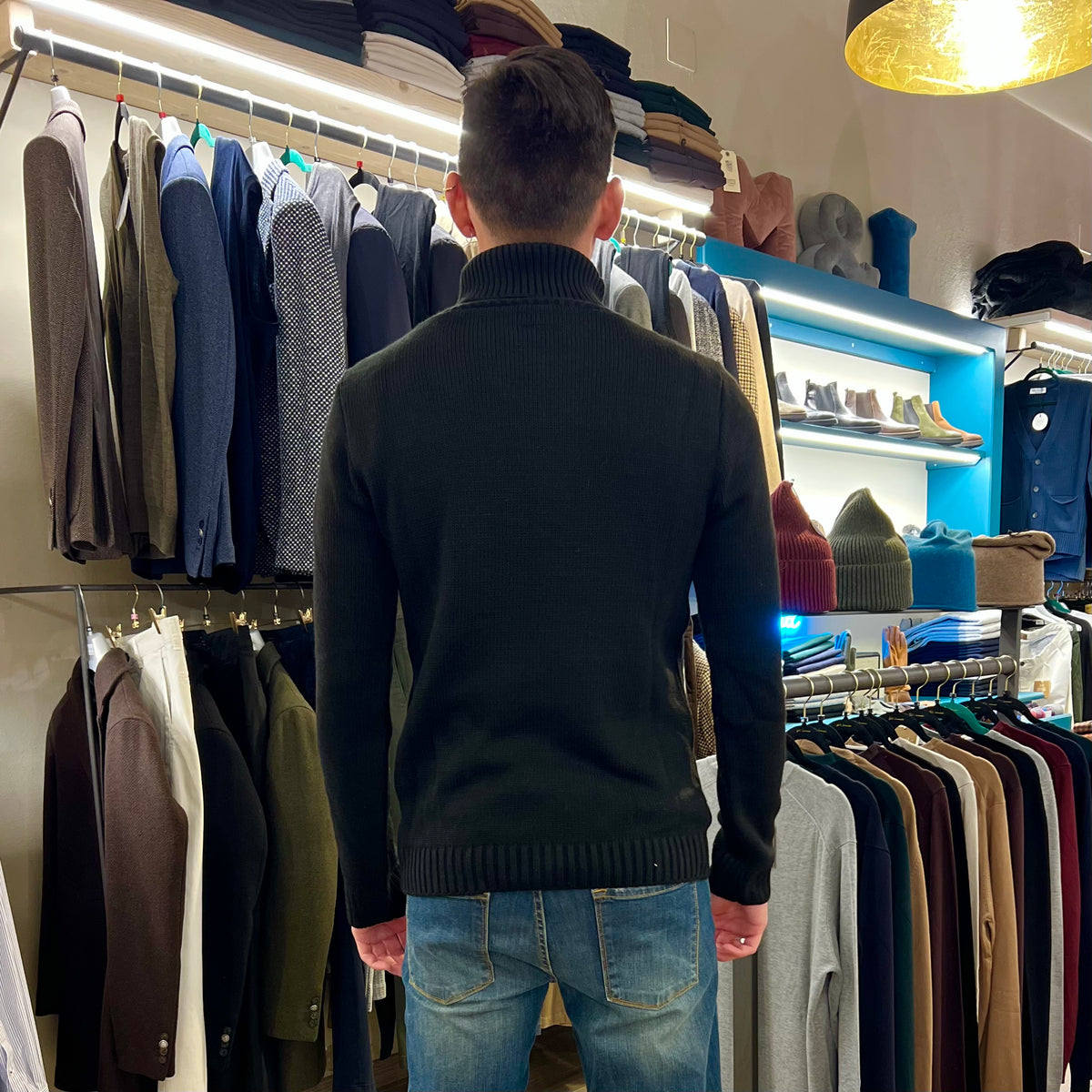 BUFFON – maglione collo alto trecciato