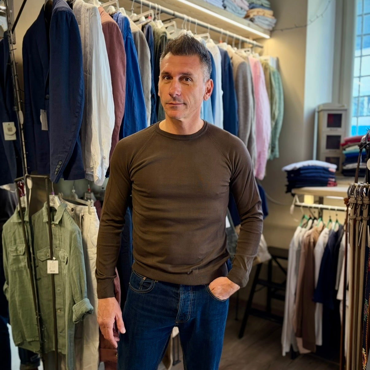 GUARDIOLA – maglioncino paricollo sartoriale