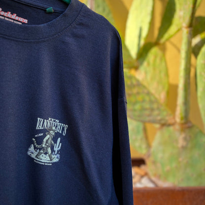 DESERT GUARDIAN - t-shirt blu oversize con stampa