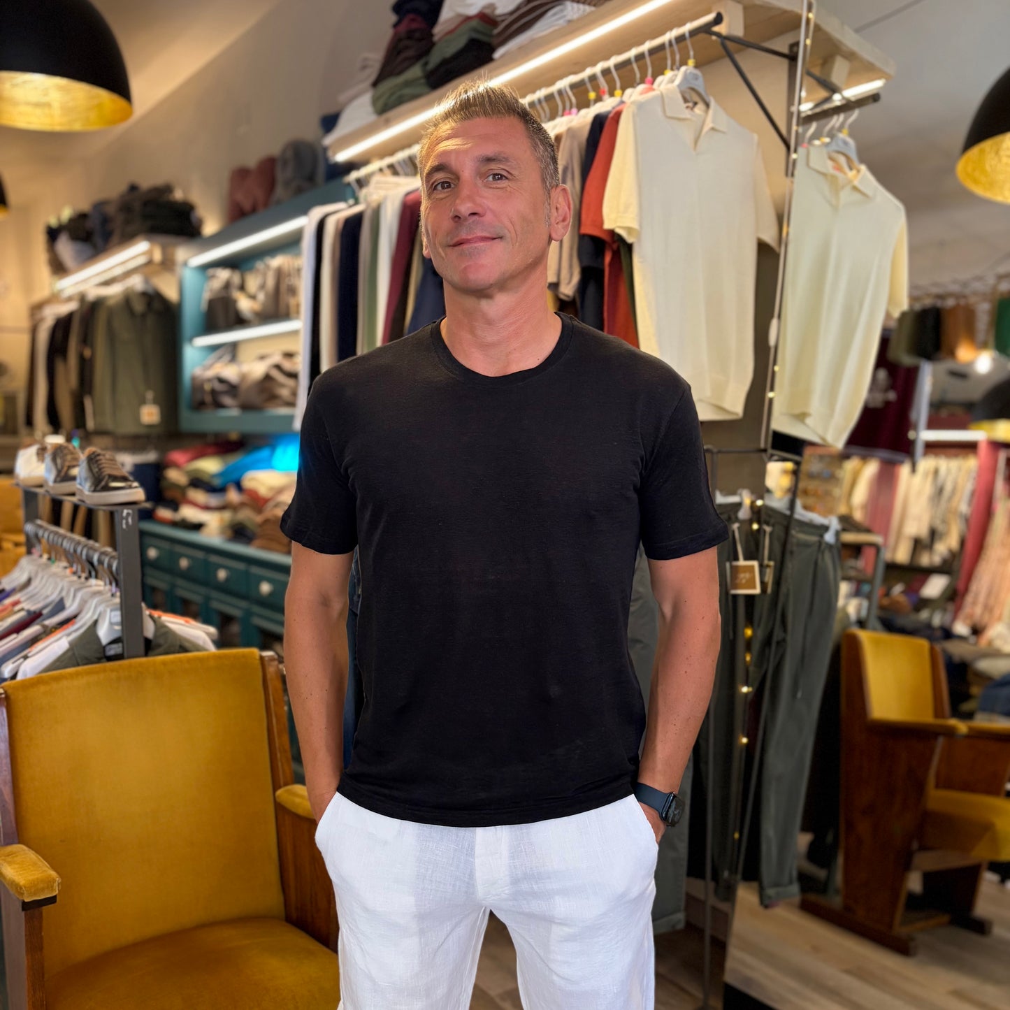 MOU - t-shirt lino sartoriale