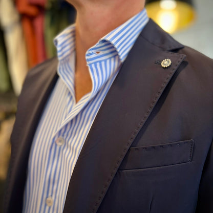TOP PLAYER PROFESSIONAL RIGHE LARGHE – camicia eco anti-stiro a righe