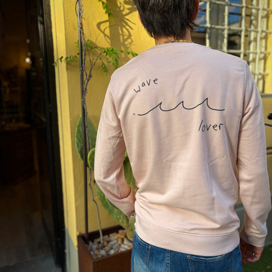WAVE LOVER - felpa leggera rosa con stampa