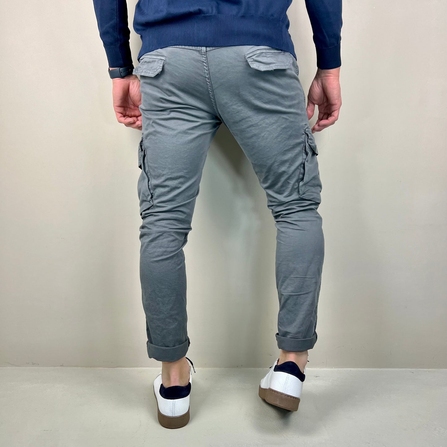 TRAPATTONI – pantalone cargo sartoriale leggero