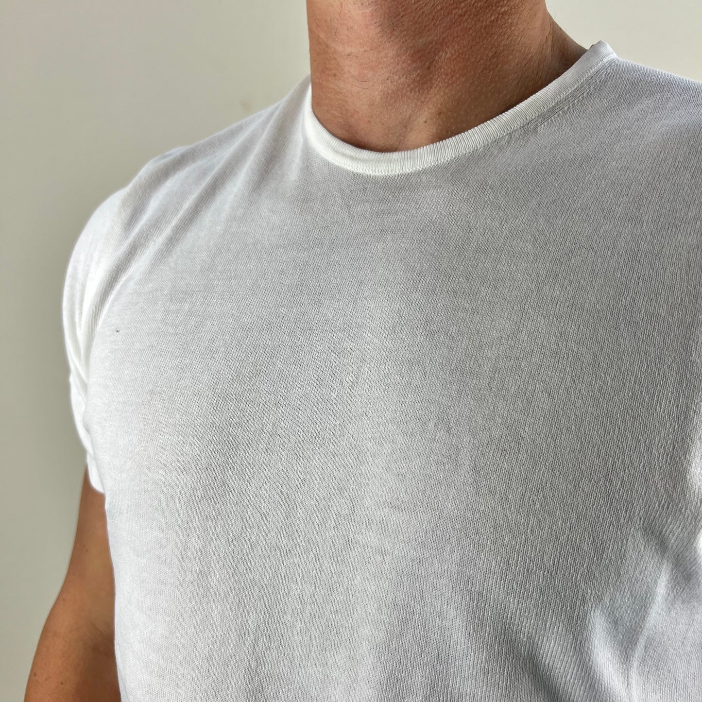 ISACK - t-shirt in maglia sartoriale