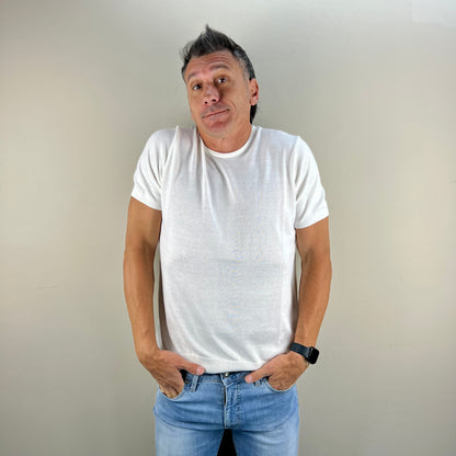 ISACK - t-shirt in maglia sartoriale
