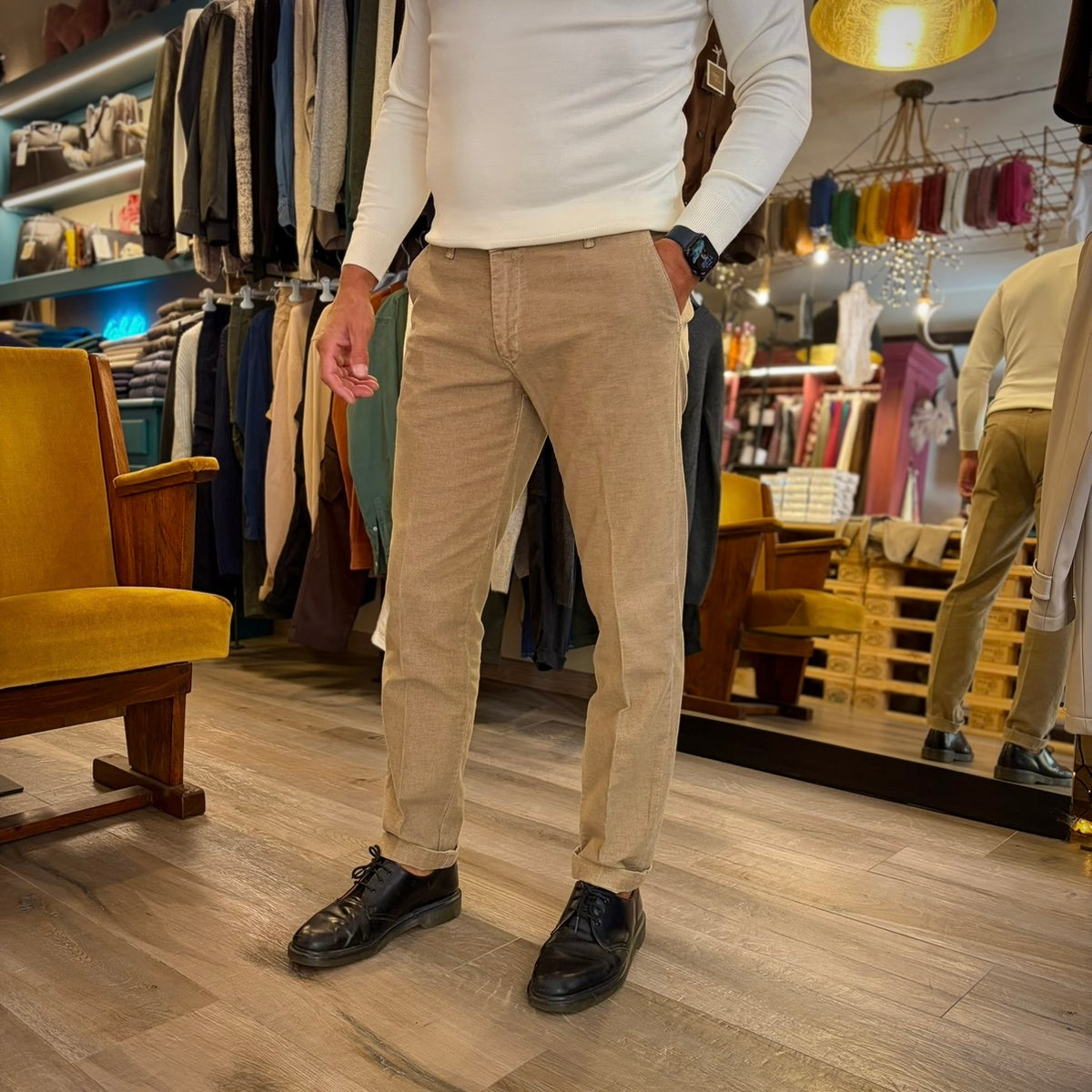 NEUER – pantalone chino sartoriale