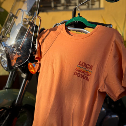 SUMMER ADDICTED - t-shirt arancio con stampa