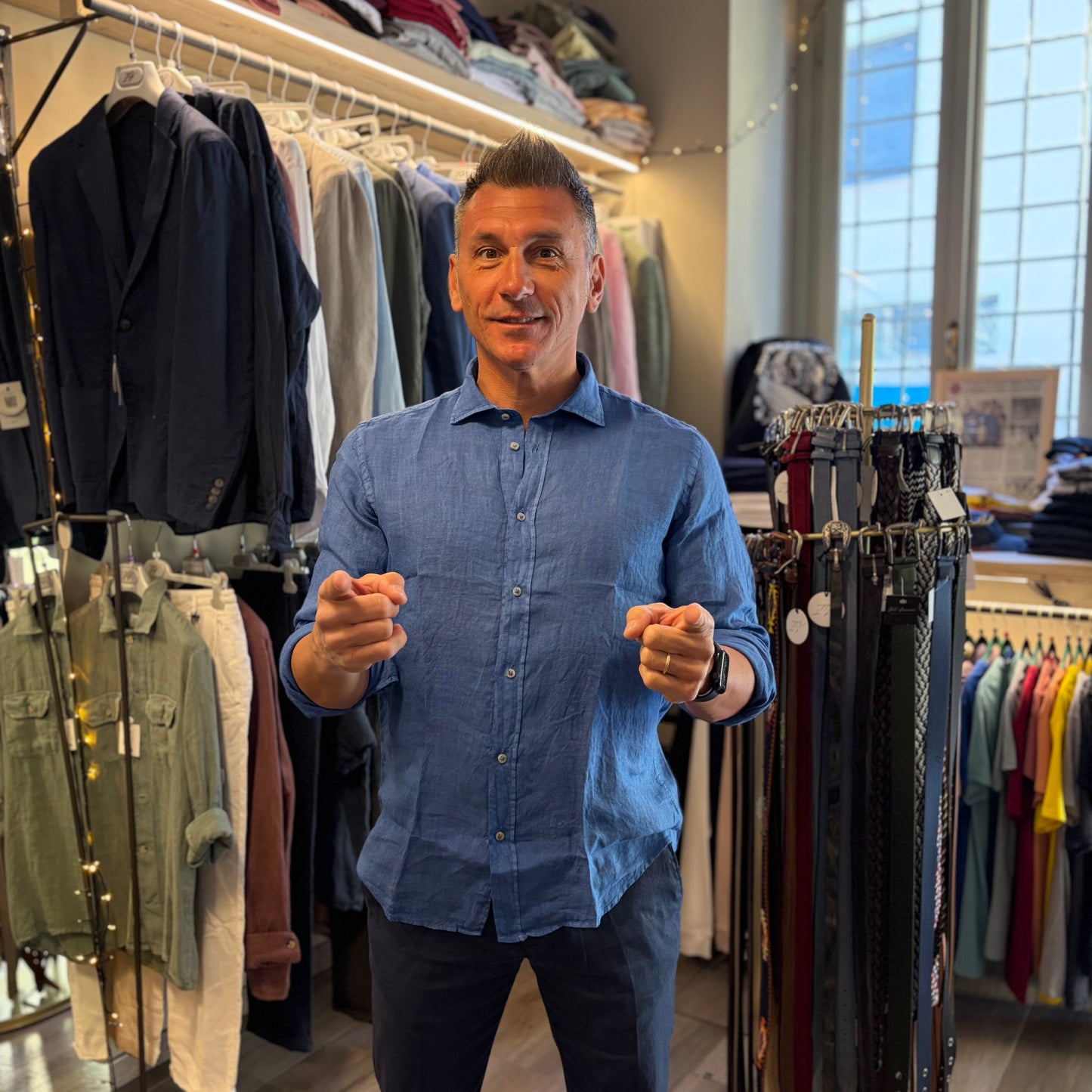 MOU - camicia lino sartoriale