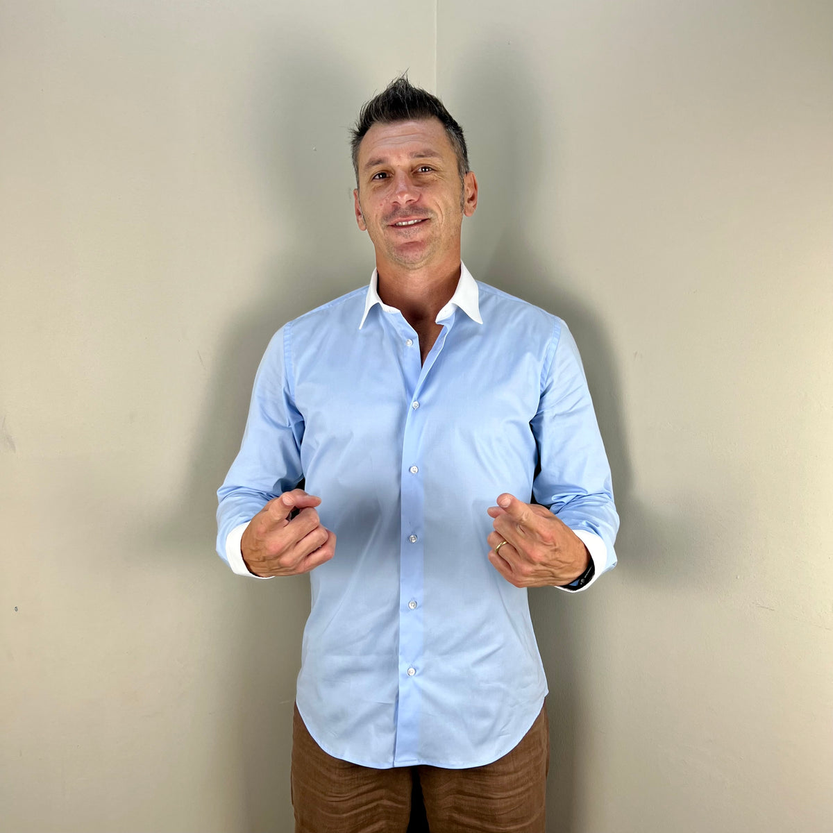 ICON LEGEND – camicia sartoriale bicolor