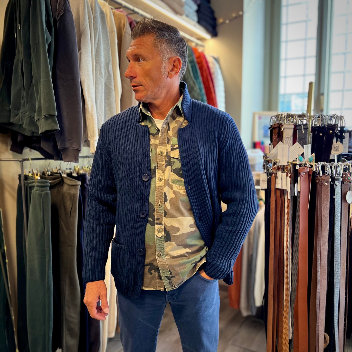 PLATINI – giacca in maglia sartoriale