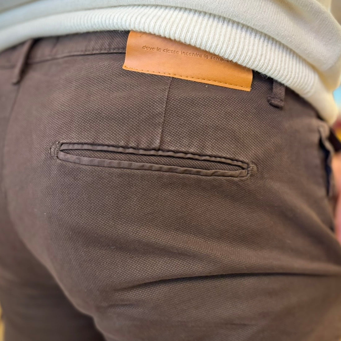 CESAR – pantalone chino nido d’ape sartoriale