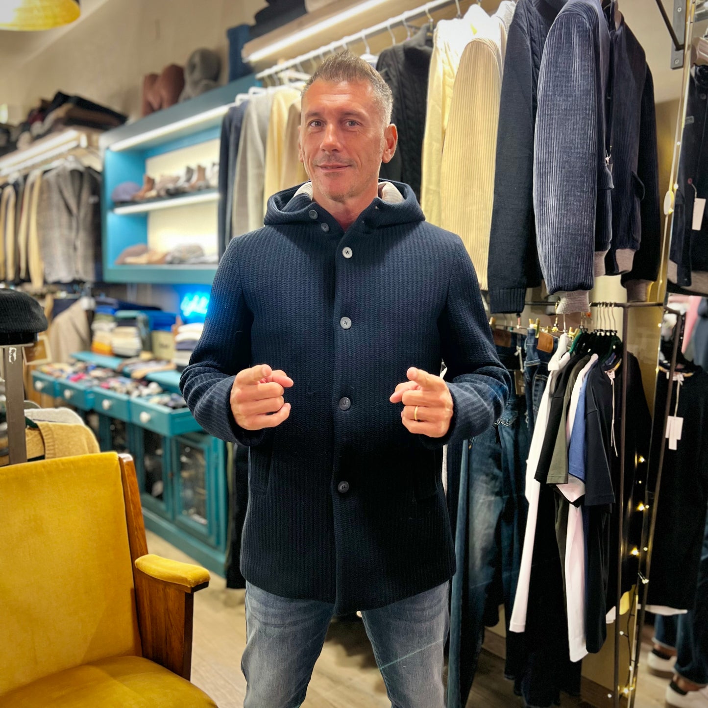 ZANETTI – giacca sartoriale blu lana