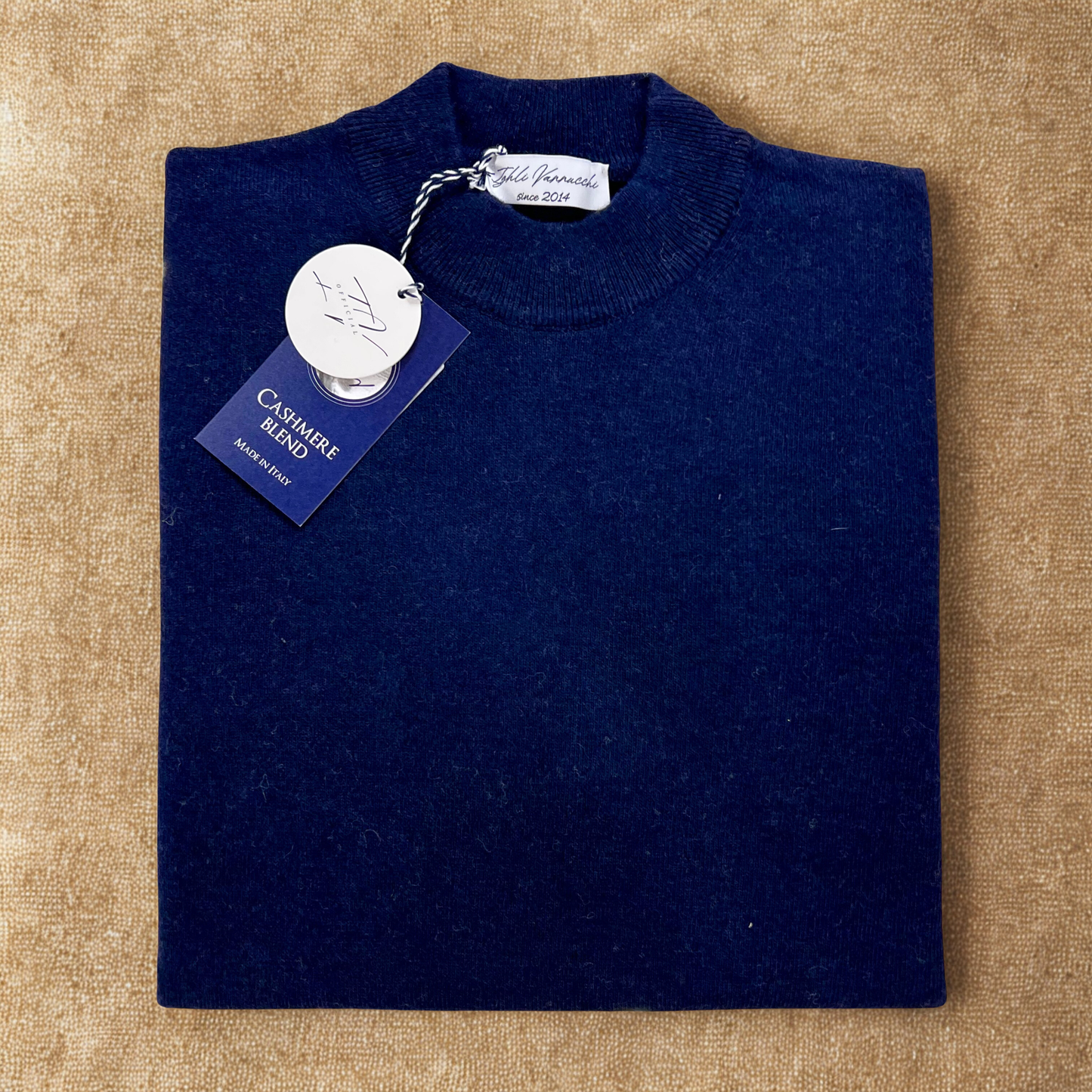 MANCINI MEZZO COLLO  – maglione cashmere sartoriale