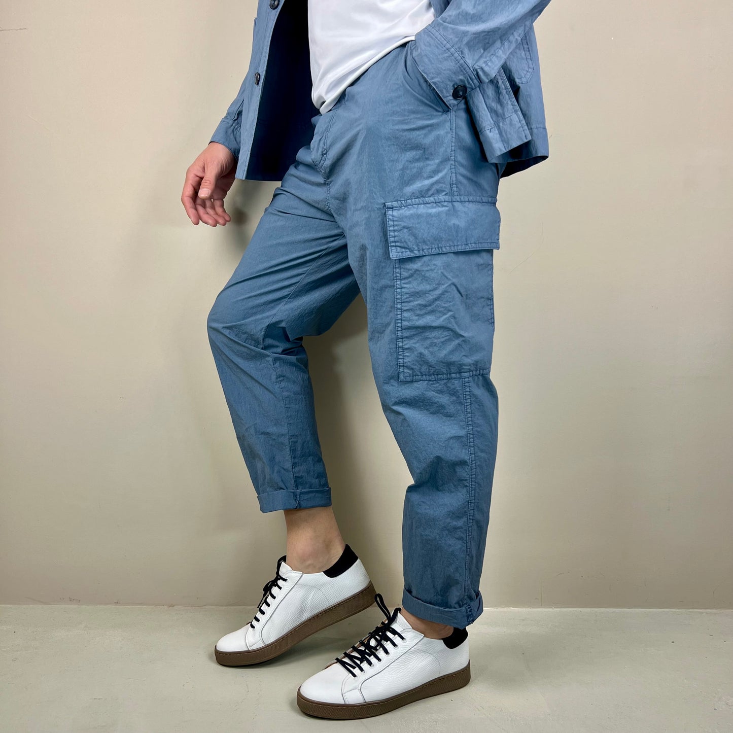 KLOPP – pantalone stone cargo sartoriale loose fit