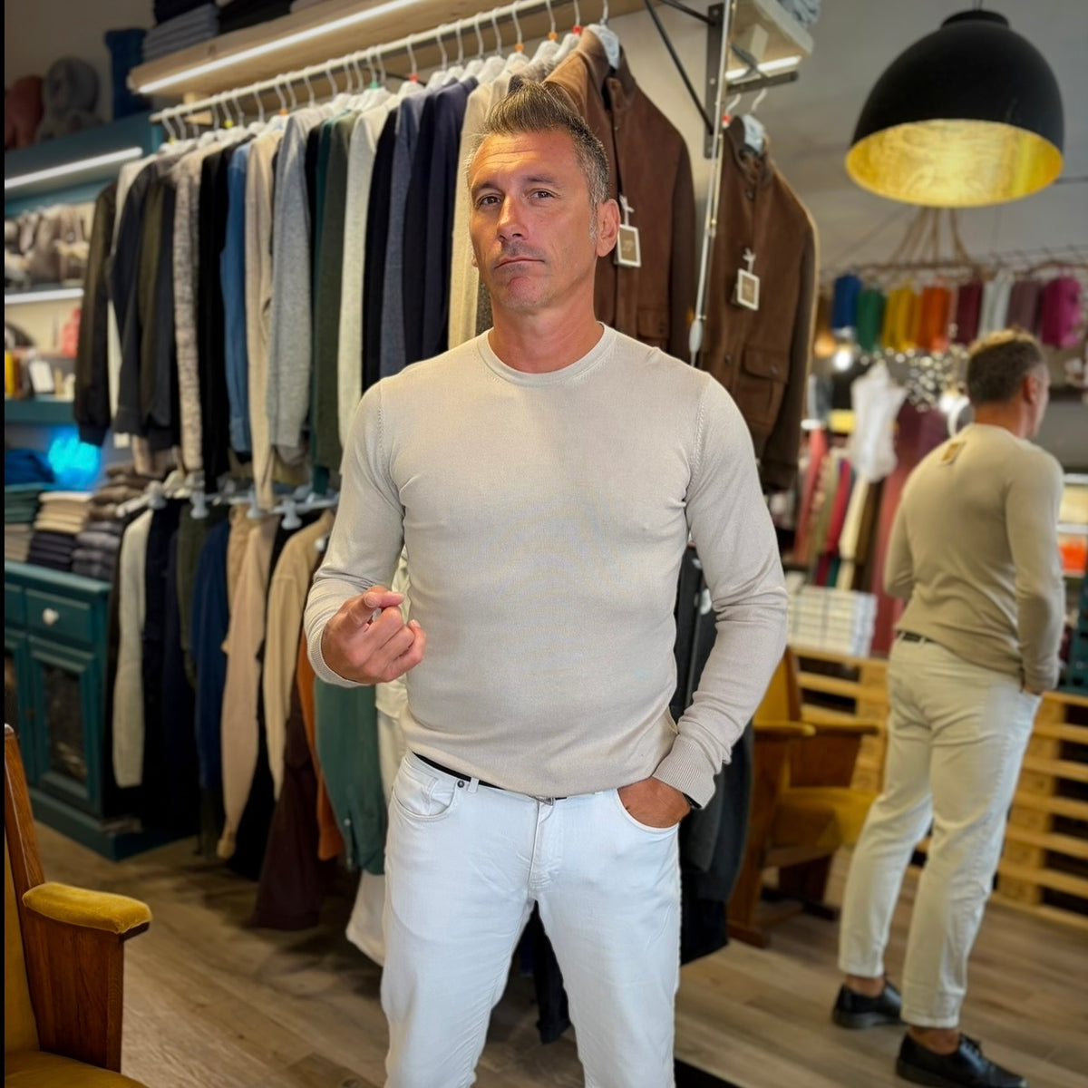 DUCA – maglioncino paricollo sartoriale