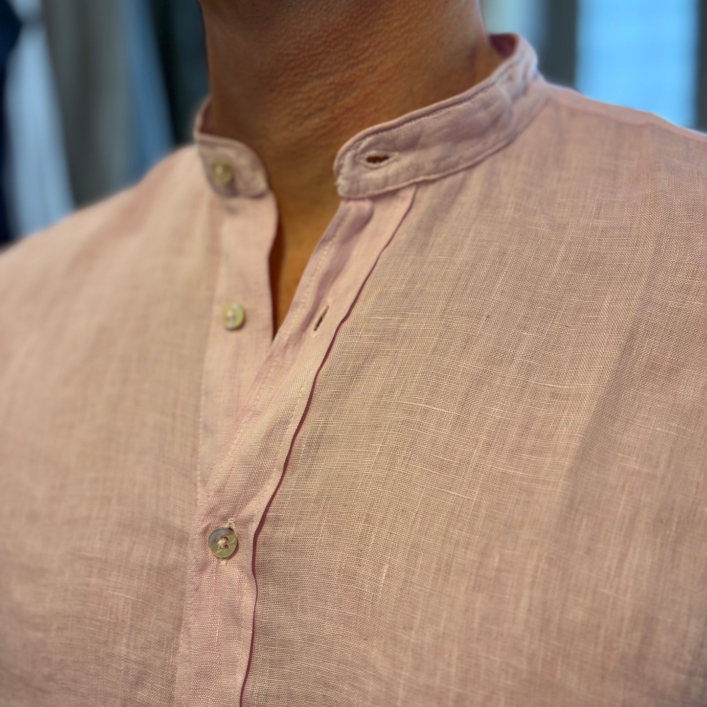 MOU KOREANA - camicia lino sartoriale koreana