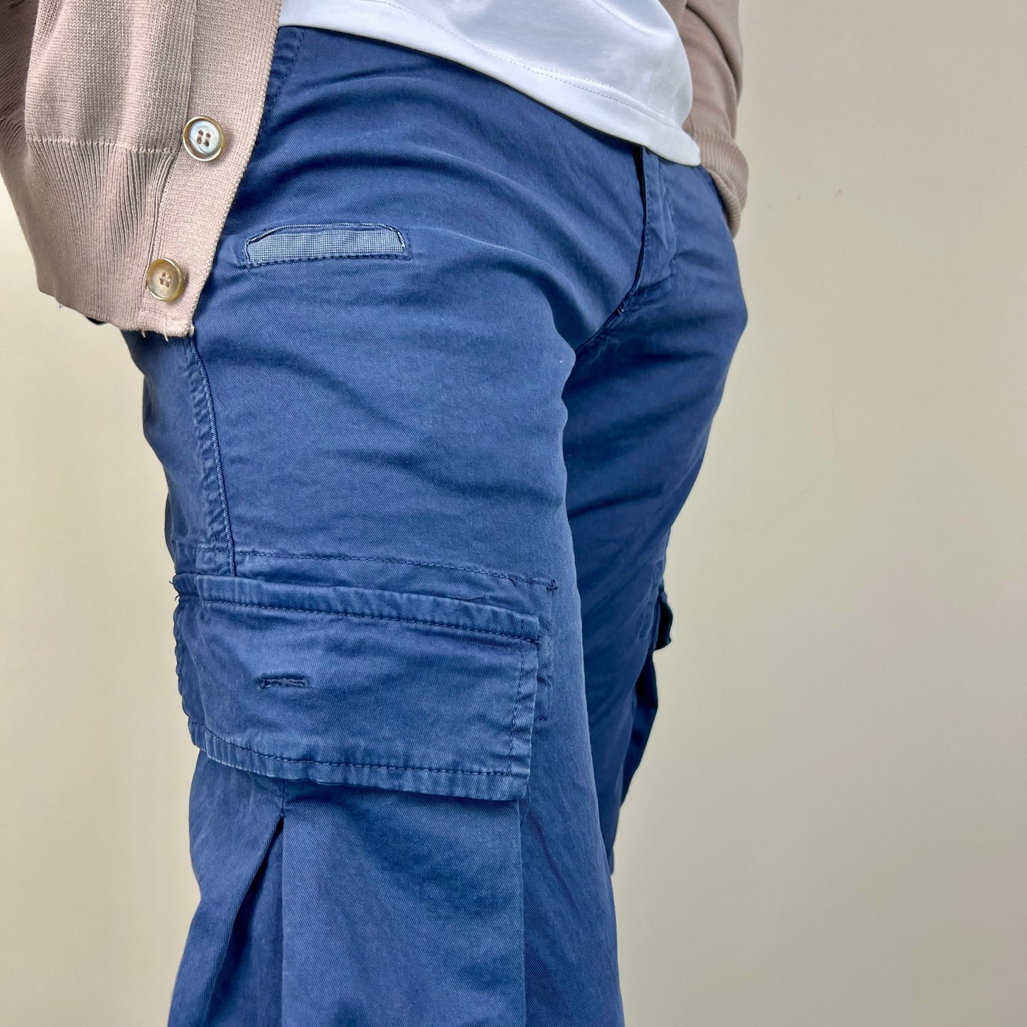 TRAPATTONI – pantalone cargo sartoriale leggero