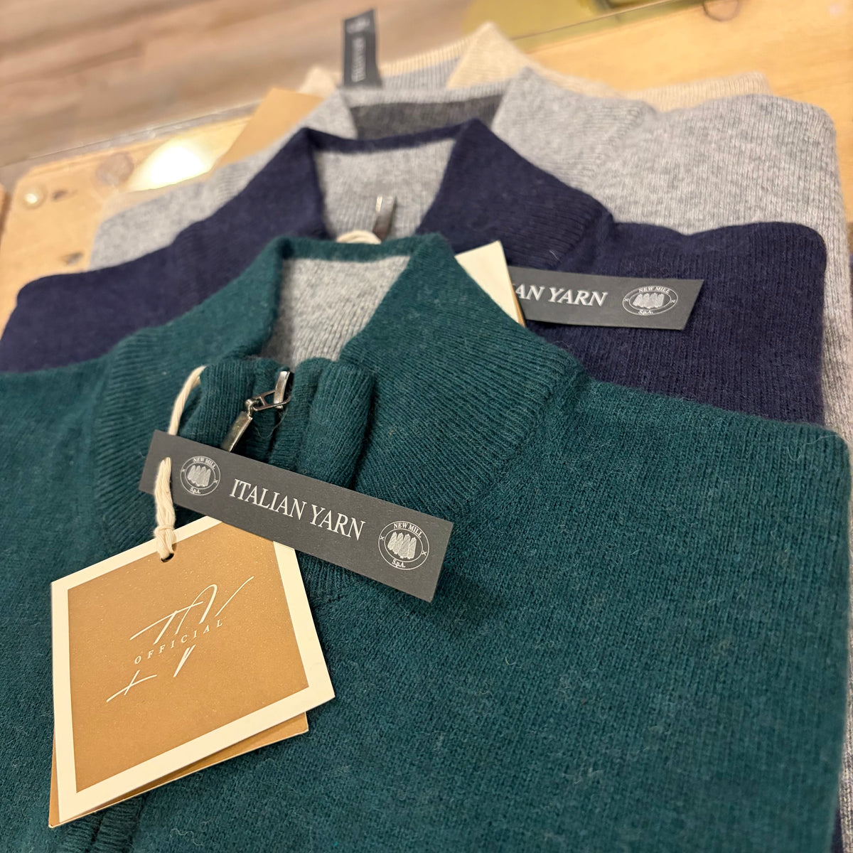 MANCINI ZIP  – maglione cashmere sartoriale