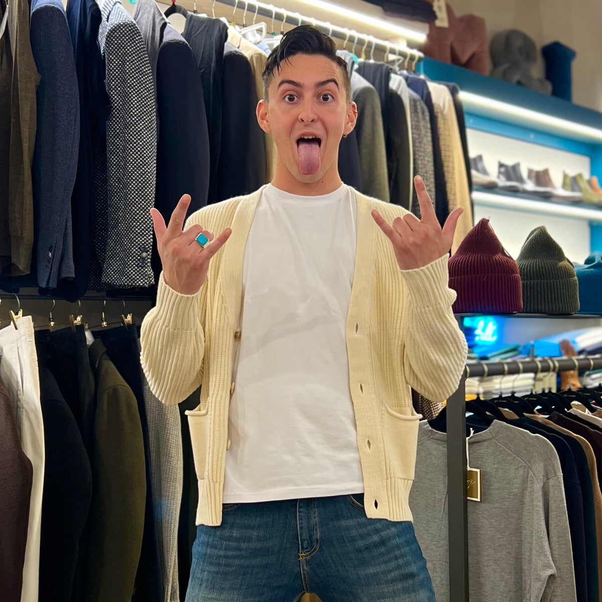 RICHARD – cardigan in maglia sartoriale