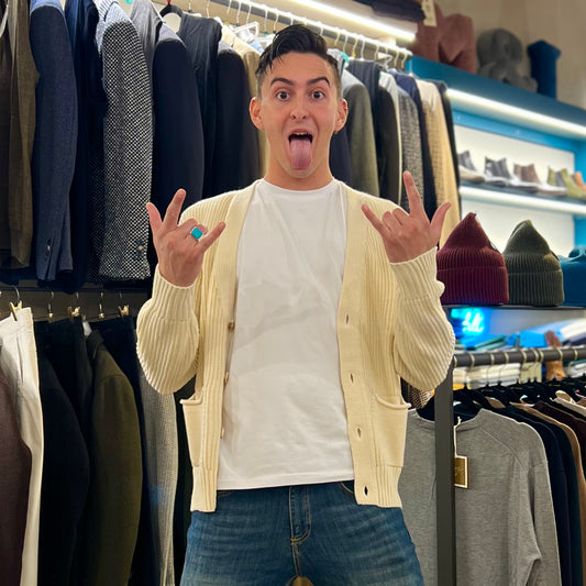 RICHARD – cardigan in maglia sartoriale