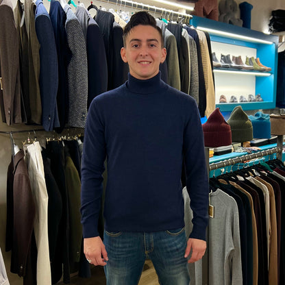 MANCINI ALTO  – maglione collo alto cashmere sartoriale