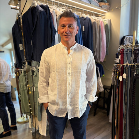MOU KOREANA - camicia lino sartoriale koreana