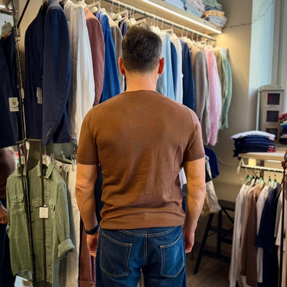 ISACK - t-shirt in maglia sartoriale