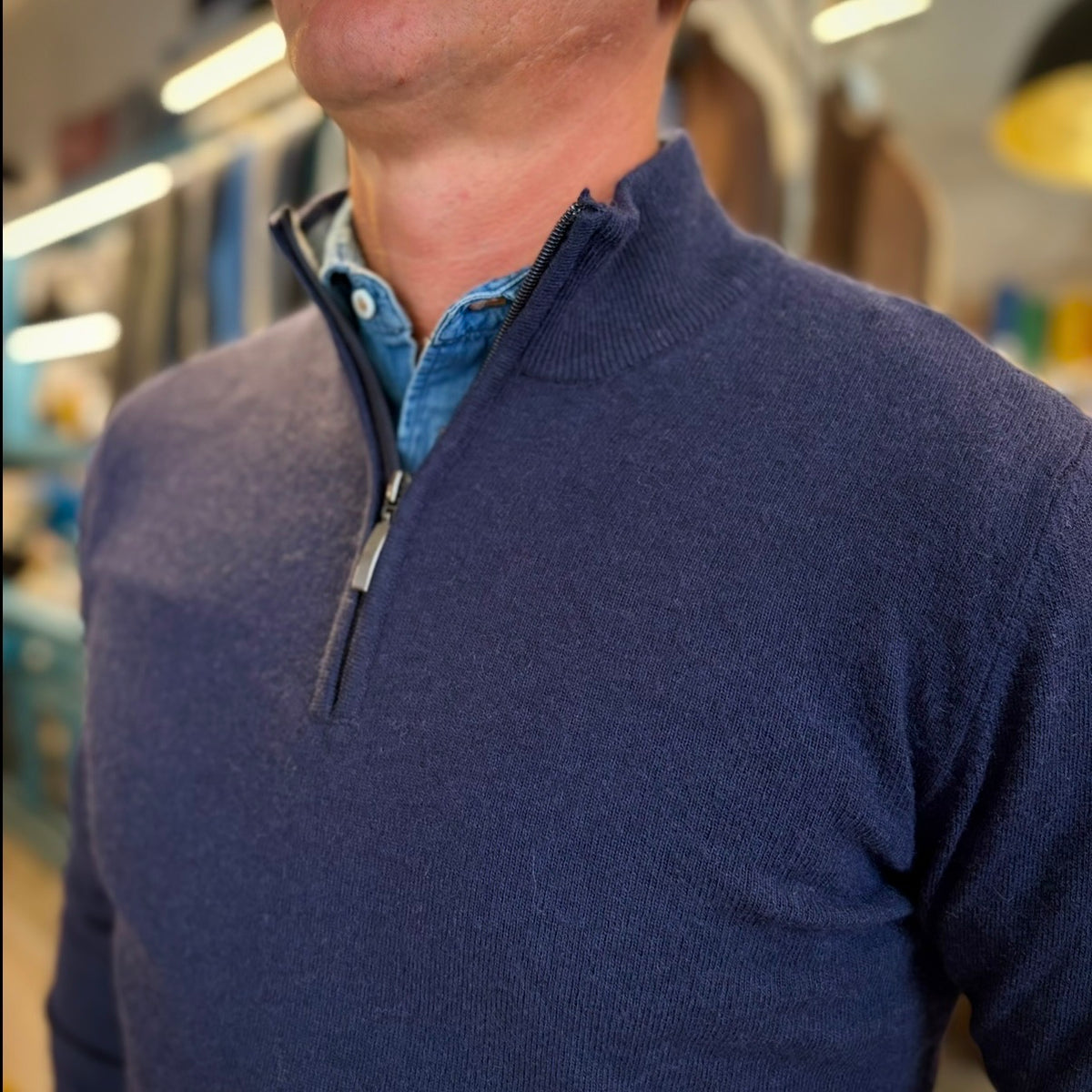 MANCINI ZIP  – maglione cashmere sartoriale
