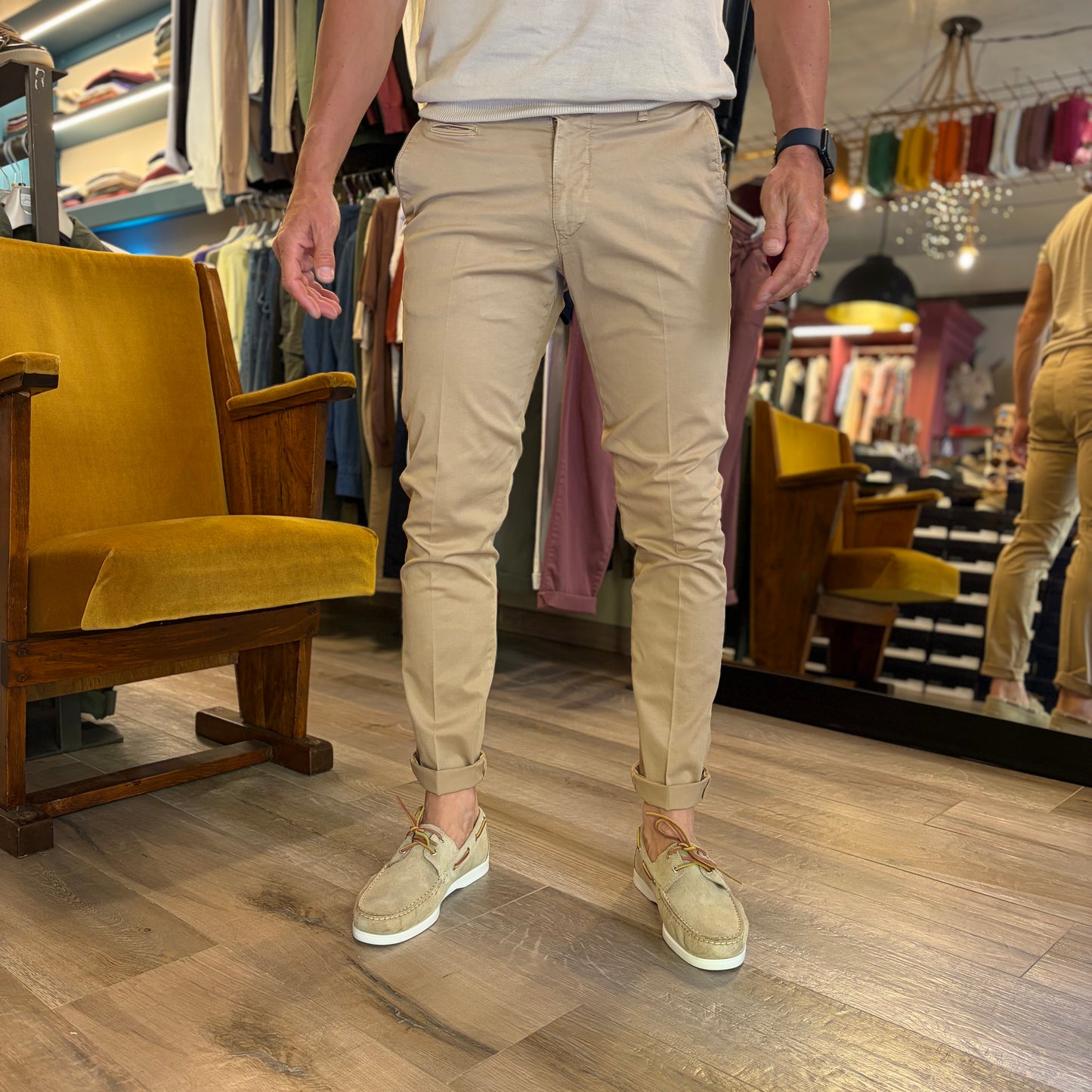 BALDINO – pantalone chino leggero sartoriale